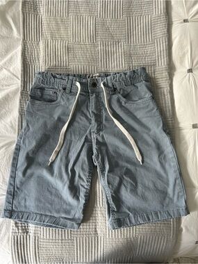 Men’s Light Blue Drawstring Hybrid Shorts